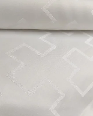 Tkanina plamoodporna ekri 170 cm z geometrycznym wzorem