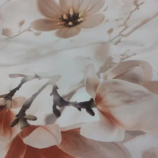 Tkanina zasłonowa jasna kwiaty magnolii 150 cm