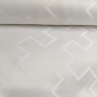 Tkanina plamoodporna ekri 170 cm z geometrycznym wzorem