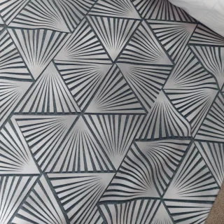 Tkanina zasłonowa velvet szara geometryczna 150 cm