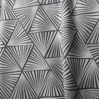 Tkanina zasłonowa velvet szara geometryczna 150 cm