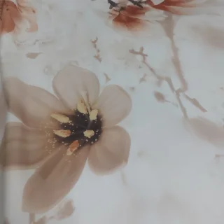 Tkanina zasłonowa jasna kwiaty magnolii 150 cm